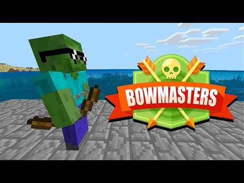 Monster School : BOWMASTERS CHALLENGE - Minecraft Animation