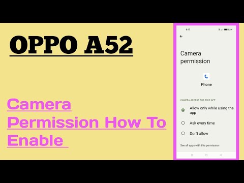 OPPO A52 || How To Allow And Use Video Calling Camera Permission