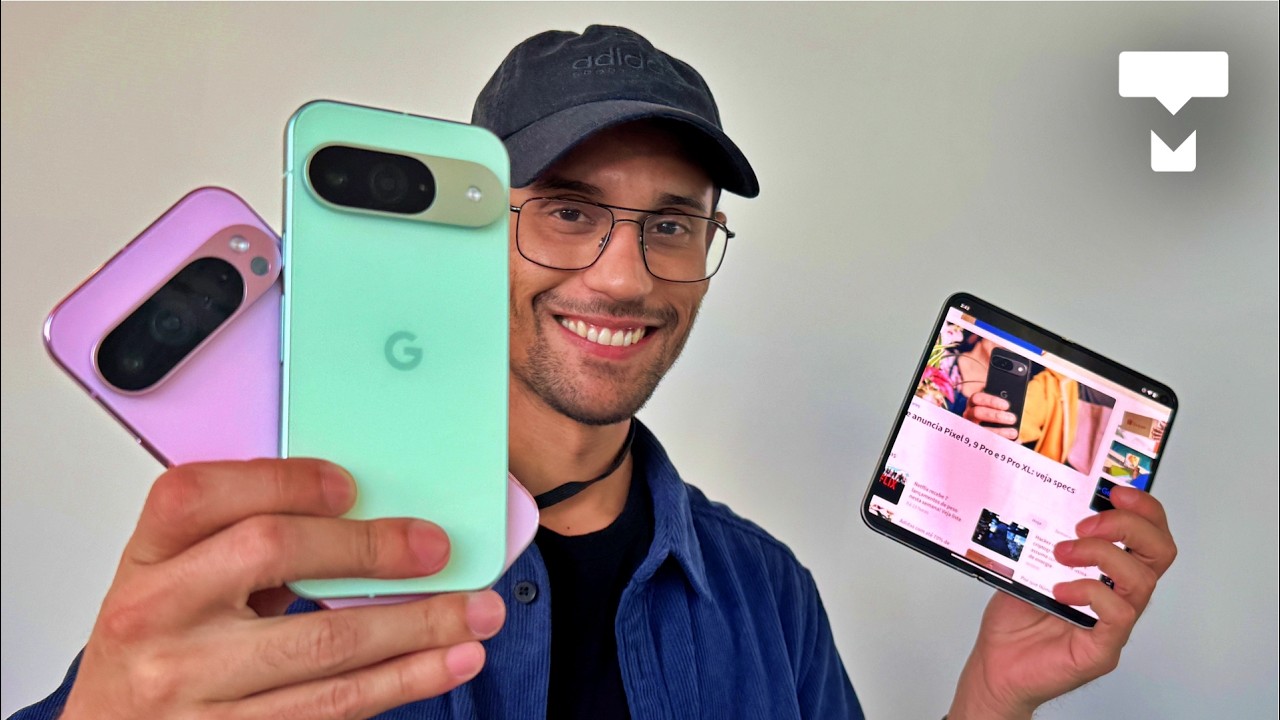 PRIMEIRO Hands-On dos Google Pixel 9, 9 Pro e 9 Pro Fold do Brasil! O futuro do Android é o Gemini