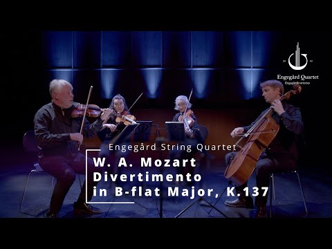 W. A. MOZART / Divertimento in B-flat Major, K. 137 performed by the Engegård Quartet