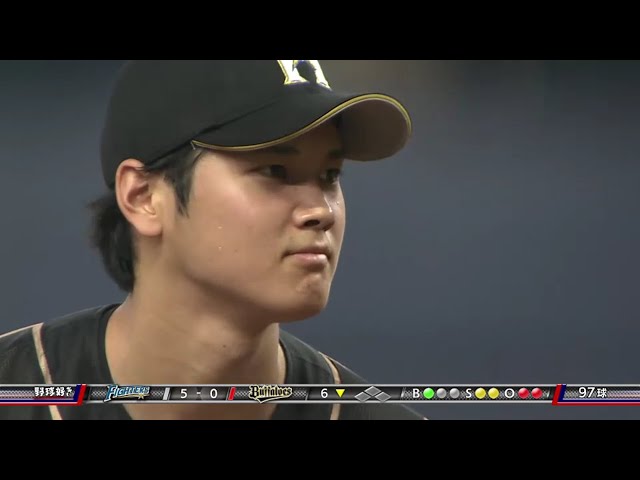 【6回裏】ストレートでねじ伏せた!! ファイターズ・大谷 圧巻の3者連続三振!! 2016/6/26 Bs-F