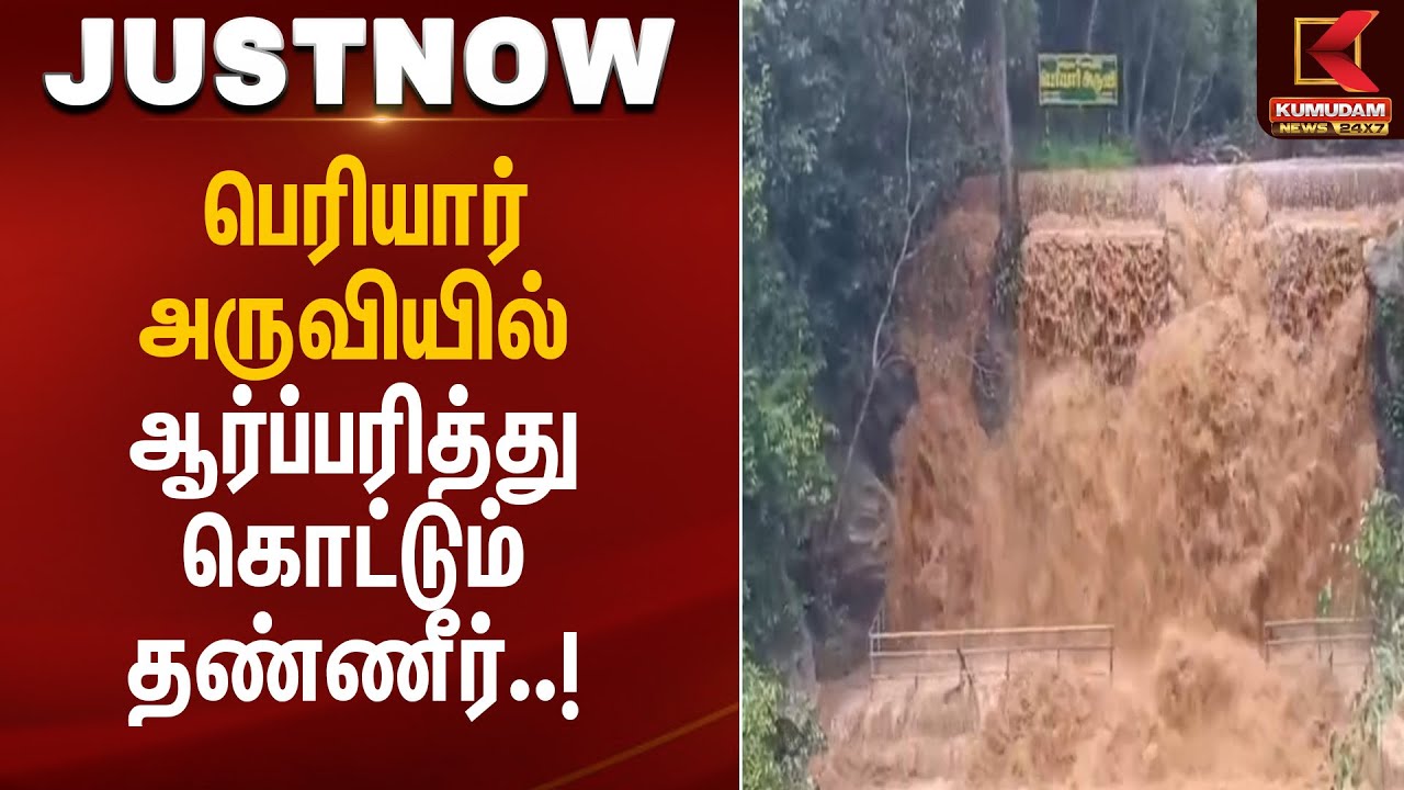 Tourit Spot | பெரியார் அருவியில் ஆர்ப்பரித்து கொட்டும் தண்ணீர் | Kumudam News