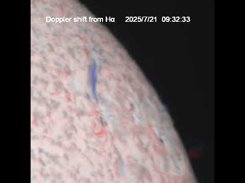 Doppler shift of jet of sun around H-alpha