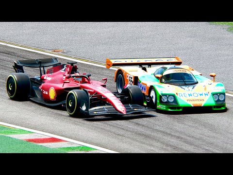 Ferrari F1 2022 F1-75 vs Mazda 787B at Fiorano Speed Day
