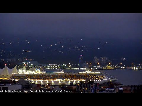 Thumbnail for Coral Princess ✨ Final Arrival  2025 Alaska Cruise Season | Vancouver Harbour with Stunning Spin