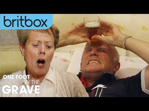 Victor Accidentally Glues a Glass to his Forehead | One Foot in the Grave | One Foot in the Grave