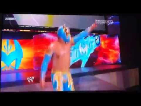 WWE Sin Cara takes out Jack Swagger