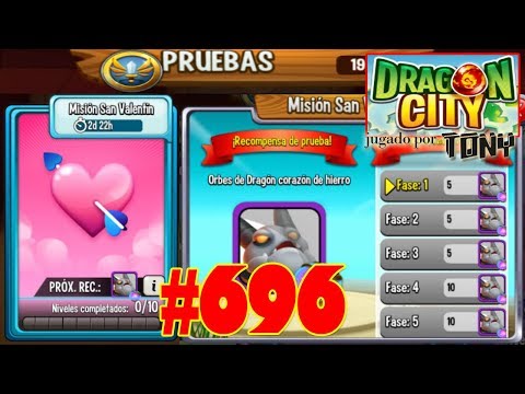 Dragon City "Capítulo 696 - Prueba San Valentín: Orbes del Dragón Corazón de Hierro" por Tony