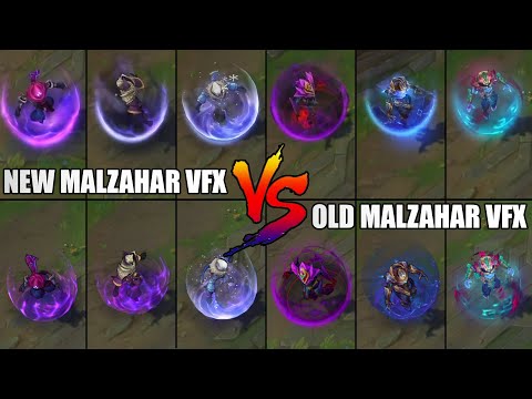 Malzahar Skins VFX Visual Effects Update NEW vs OLD Comparison