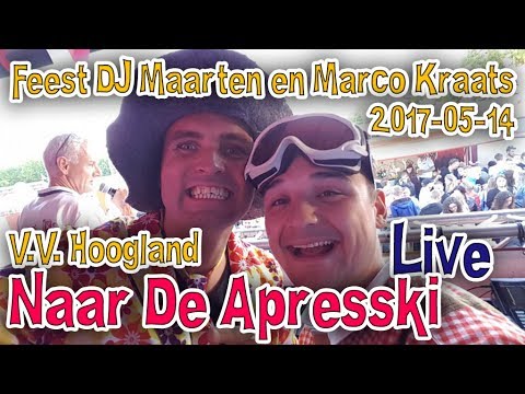 Feest DJ Maarten en Marco Kraats Live Bij V.V.  Hoogland "Naar De Apresski" (2017-05-14)