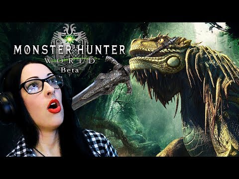 MONSTER HUNTER WORLD Early Gameplay Walkthrough Part 1 - First Time Hunting