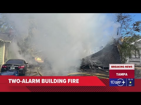 2-alarm structure fire breaks out in East Tampa
