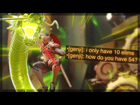 GM1 GENJI CARRIES ON THE WORST GENJI MAP 54 ELIMS + POTG OVERWATCH 2 FASTEST GENJI | NECROS GAMEPLAY