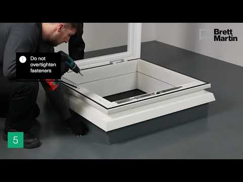 TB189 Powered Opening Dome on builder’s upstand   Mardome Trade installation guide