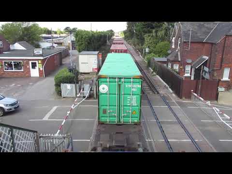 Freightliner Class 66565 Passes Through Trimley Train Station Destination Port Of Felixstowe