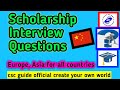 Most Asked Interview Questions for Scholarships || csc guide official