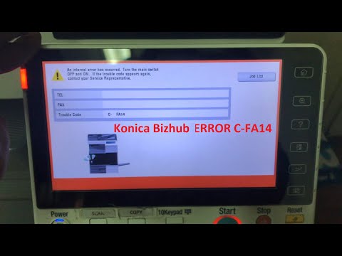 How to Fix Konica Bizhub Error C-FA14 Models C224....C364/C368/c284e/c364/C454/C0202/ #اردو - #हिंदी