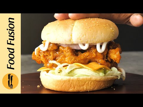 Crispy Buffalo Chicken Sandwich/Burger Recipe By Food Fusion