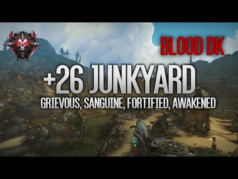 Blood DK +26 Junkyard - Grievous, Sanguine, Fortified, Awakened