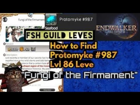 Where to Find Protomyke #987 for Lvl 86 FSH Guild Leve Fungi of the Firmament FFXIV Endwalker