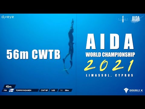 AIDA World Championship 2021 - Tommi Pasanen 56m CWTB