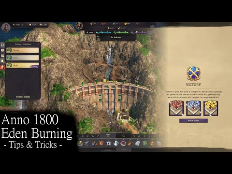 Anno 1800 - Scenario Eden Burning - all medals in one run - with comments and tips