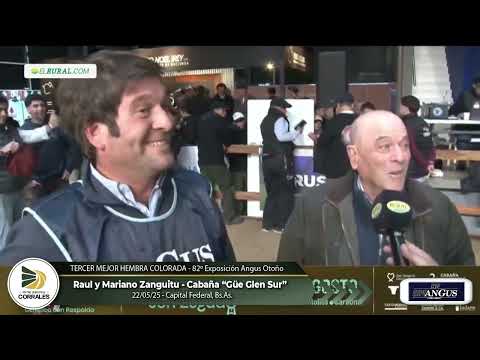 22-05-25 - Raul y Mariano Zanguitu - Cabaña “Güe Glen Sur” -  Tercer Mejor Hembra Colorada