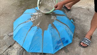 Creative Ideas from Cement and Rain Umbrellas - Fantastic Garden Design from Rec