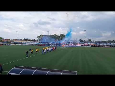 Sfeeractie SDVB-supporters voor aftrap finale tegen SV Nootdorp