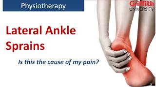 Physiotherapy for Lateral Ankle Sprains - Griffith Physiotherapy Clinic