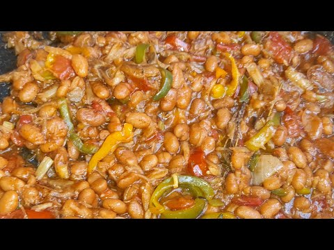 HOW TO MAKE BAKED BEANS AND SALT FISH COOK UP// JAMAICAN STYLE