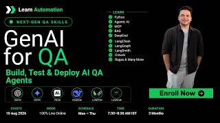 Live Training For - GenAI for QA & Test Automation | Build Test And Deploy AI Agents For Testing