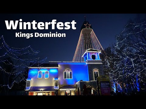 Walking Around Kings Dominion Winterfest 2021 - Doswell, Virginia, USA