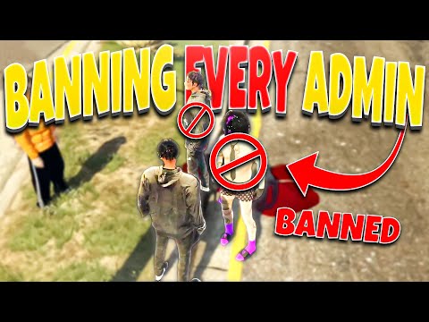 I BANNED Every Admin On This GTA RP Server.. (Server Trolling)