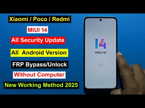 Xiaomi/Redmi/Poco MIUI 14 All Security FRP Bypass Without Pc | FRP Unlock MIUI 14 | 100% Work Method
