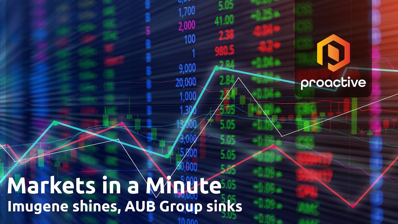 Markets in a Minute: Imugene shines, AUB Group sinks
