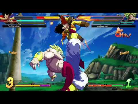 FoodStampJesus (Vegeta,Roshi,S.Broly) Vs aquajuggernaut (Vegeta,Hit/Broly,Goku)[DBFZ Xbox One]