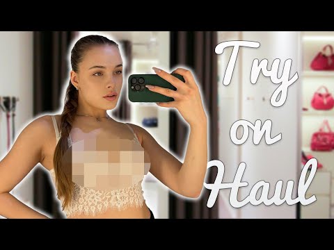 [4K] Transparent Lingerie Try on Haul with Karen Princess