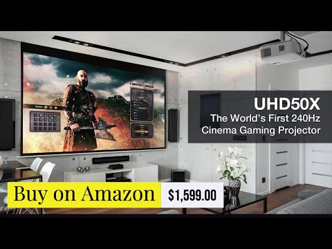 Optoma UHD50X | True 4K UHD Projector for Movies & Gaming | 240Hz Refresh Rate | Low Input Lag on 4K