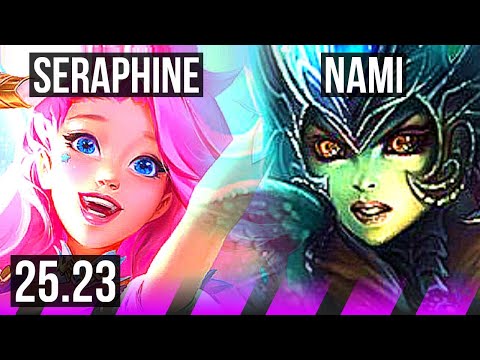 SERAPHINE & Ashe vs NAMI & Zaahen (SUP) | 28k DMG, Legendary, 1000+ games | EUW Master | 25.23
