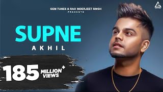 Supne (Official Video) Akhil | Latest Punjabi Love Songs | New