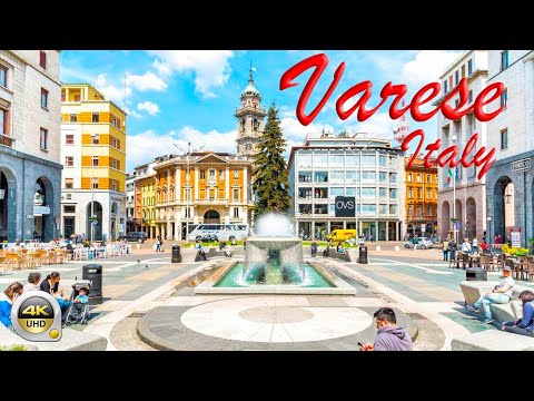 Varese - Italy | A Cold Winter Walk At The City Centre | 4K - [UHD]