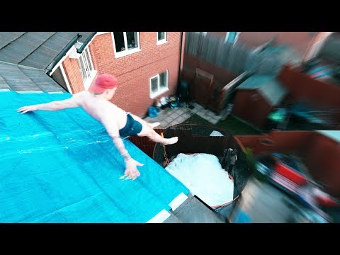 INSANE ROOF TOP SLIP N SLIDE! (SLIPPIEST EVER)