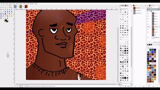 GIMP Speed Painting Cartoon Drawing Tutorial
