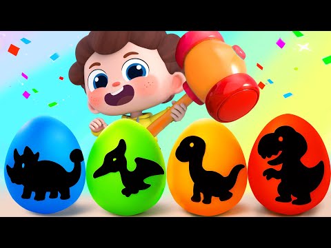 T-Rex Roar! | Dino Surprise Eggs 🦖| Dinosaur Song | Nursery Rhymes & Kids Songs | BabyBus