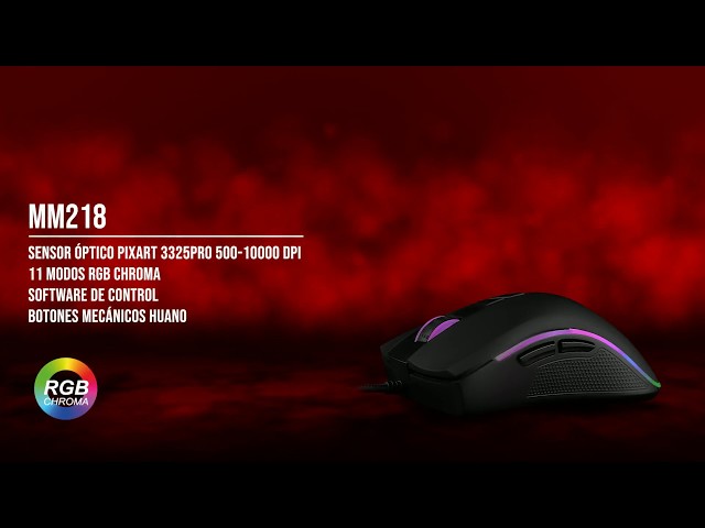 Mars Gaming MM218 Óptico Ratón Gaming 10000DPI video