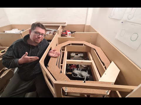 Teil 25 Bau einer Modelleisenbahn Spur N erste Wendel im Gleiswendel mit 3D-Druck Abstützung MoBa 4K