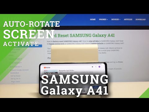 How to Activate Auto Rotation in SAMSUNG Galaxy A41 – Turn Screen
