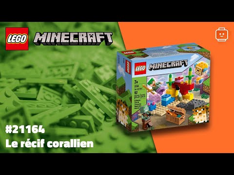 LEGO Minecraft 21164 Le Récif Corallien, Jouet avec Figurines d