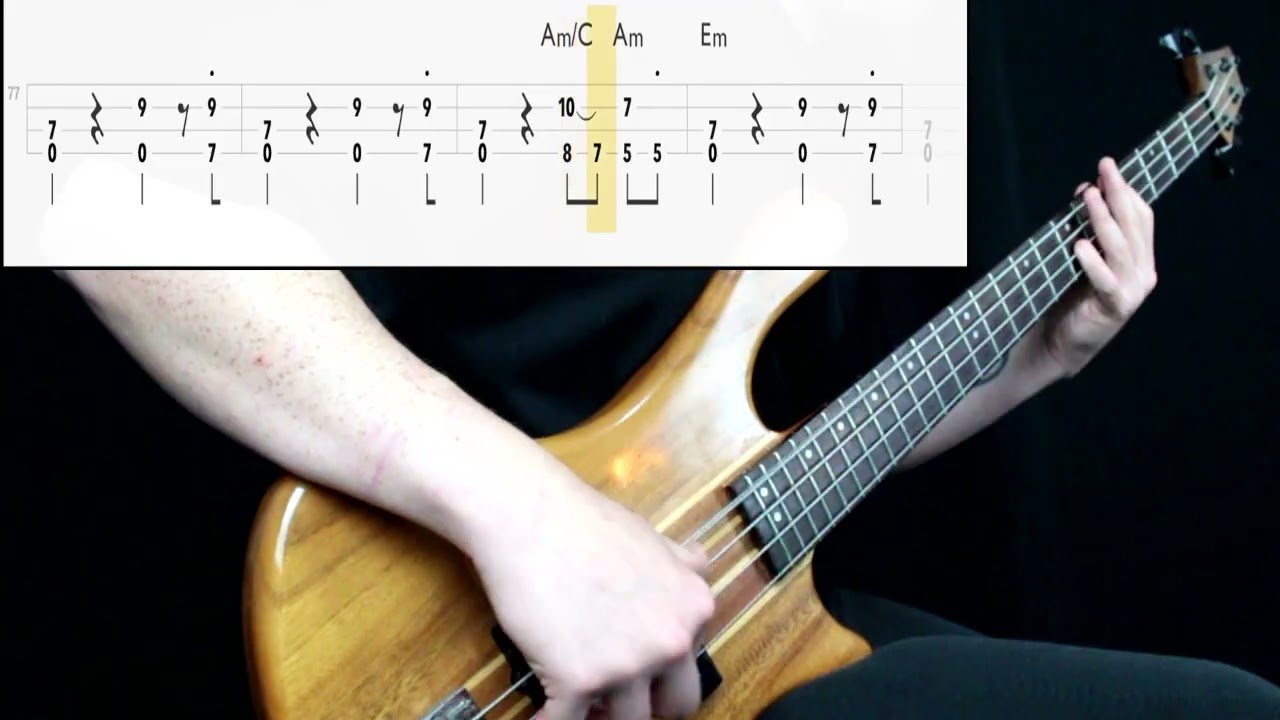 Gorillaz - Clint Eastwood (Bass Cover) (Play Along Tabs In Video)